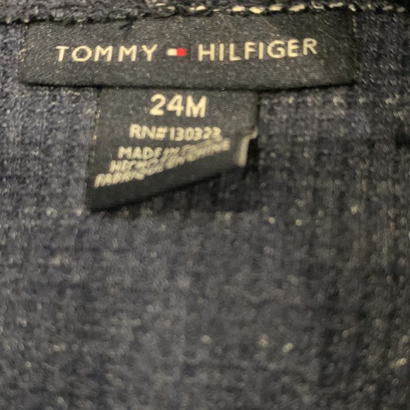 Tommy Hilfiger Long-Sleeve Hooded Striped Navy Blue in 24M - Picture 4 of 5
